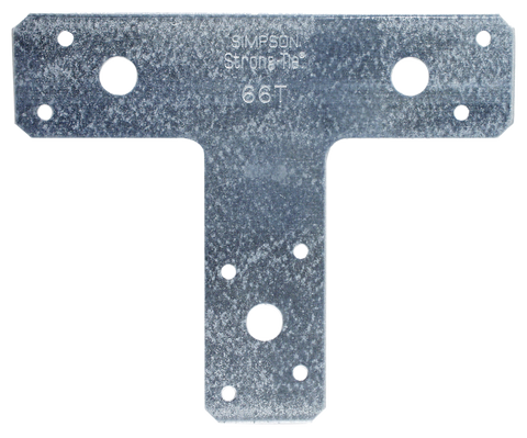 6 in. x 5 in. 14-Gauge Galvanized T Strap (Pack of 10)