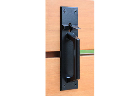 Contemporary Suffolk Latch - Flush Mount c/w Padlock Eyes & Gate Stop