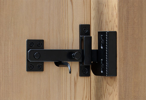 Contemporary Suffolk Latch - Setback Mount c/w XL Gate Stop