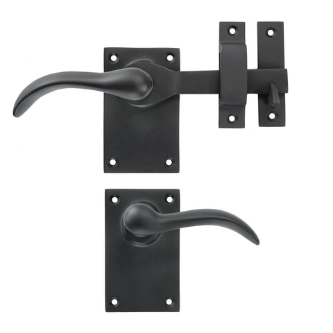 Square Plate Latch Set - 5" - RH