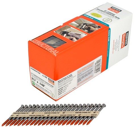 Strong-Drive® 33° SCN SMOOTH-SHANK CONNECTOR Nail — 2-1/2 in. x .148 in. HDG (Pack of 4000)