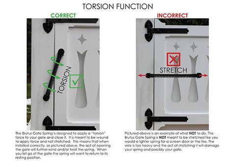 Brutus Torsion Gate Spring for PVC Gates