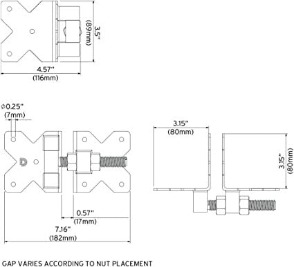 Stainless Steel Heavy Duty Gate Hinge & Stainless Steel Gate Latch, Sold Together In A Kit