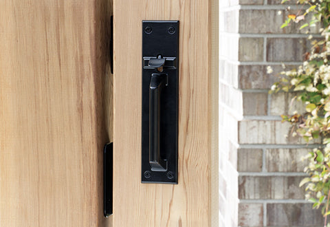 Contemporary Suffolk Latch - Setback Mount c/w  XL Gate Stop