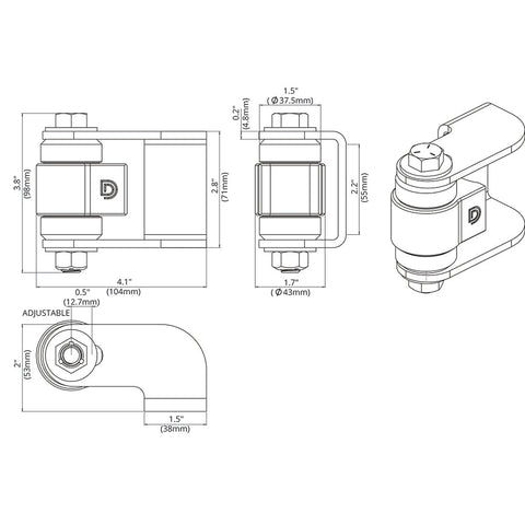 Face Mount Weld-on