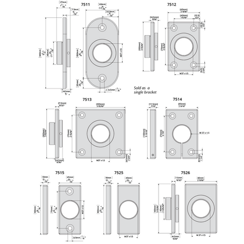 SureClose® Post Mounting Brackets